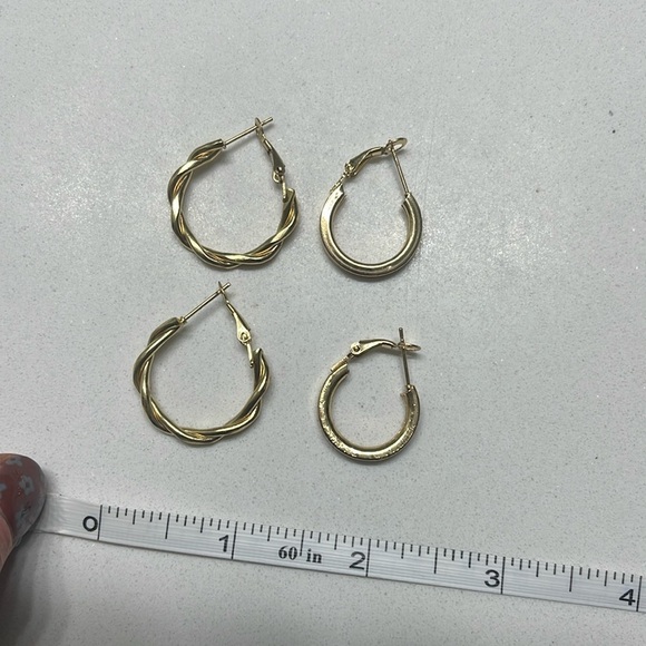 Bohemian Gold & Pearl Earring Set 💛 Lot 3 - Picture 4 of 5